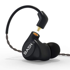 BASN Metalen 4 Drivers inEar Monitor Headphones, Wired Earbuds, Matt Black picture