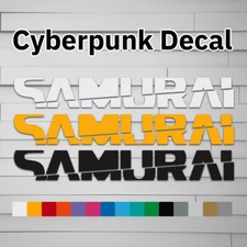 Cyberpunk Samurai Vinyl Decal (Sticker, Car laptop window tumbler water bottle picture