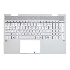 HP Envy X360 15 Upper Case Palmrest Keyboard Assembly Silver Replacement picture