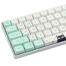 PBT Keycaps 130 Keys Cat Key Caps Dye-Sublimation Cute Keycap Set XDA Profile Cu picture