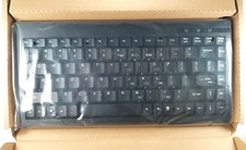 SolidTek ACK-595 Mini Keyboard Compact PS/2 Wired Black 88-Key NIB New picture
