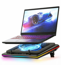 llano V12 Laptop Cooling Pad Black RGB Adjustable Stand USB Hub 15-16in picture