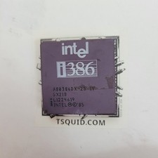 Intel SX218 CPU A80386DX-25 i386 DX 25MHz 132-Pin PGA Vintage Microprocessor picture