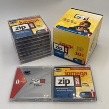 NEW iOmega 250MB Zip Disks 10 Pack PC Formatted *READ picture