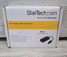 StarTech ST4300MINU3B 4-Port USB 3.0 Mini Hub - Black - NEW B2 picture