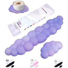 Cloud Wrist Rest Set for Keyboard and Mouse, Includes Cute Coaster, with Comp... picture