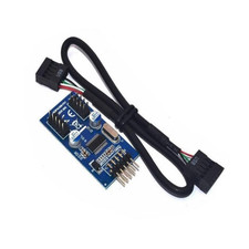 PC Cases Internal 9 Pin Usb 2.0 To Dual 9 Pin Pcb Double Chipset Enhanced Cable picture