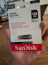 Sandisk Ultra Flair - USB 3.0 Flash Drive - 128 GB - Silver  picture