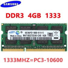 Samsung DDR3 4GB (1x4GB) 1333 MHz PC3-10600S SO-DIMM Laptop Memory 1.5V 204pin picture
