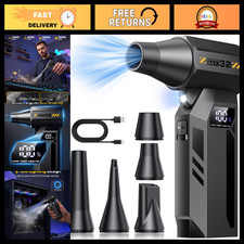 High-Power 150,000 RPM Compressed Air Duster with LED Light & 4-Speed Settings picture