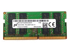 MICRON 16GB SO-DIMM DDR4 DUAL 2RX8 PC4-19200 2400MHZ MEMORY MTA16ATF2G64HZ-2G3H1 picture