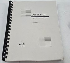 OCE TDS 400 Plotter User Manual - See Pictures picture