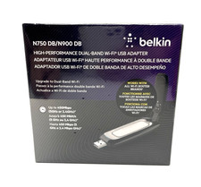 NEW Belkin N750 DB/N900 DB High-Performance Dual-Band WiFi USB Adapter SEALED picture