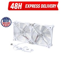 aceyoon 120mm USB Computer Cooling Fan Dual Fan 3-Speed 5V 1500RPM picture