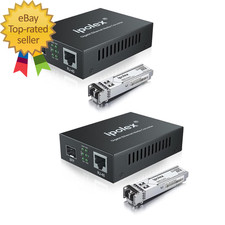 Gigabit Multi-Mode LC Fiber to Ethernet Media Converter with 2 SFP Modules  1.25 picture