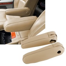 FZJDSD 2 pcs Beige Leather Seat Armrest Cover Compatible with Lexus  picture
