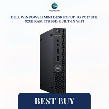 Dell Windows 11 Mini Desktop up to PC i7 8th, 32GB RAM, 1TB SSD, Built-In WiFi picture