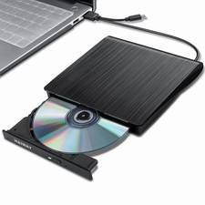 Haiway External DVD Drive, USB 3.0 Type-C CD Burner Portable Black picture