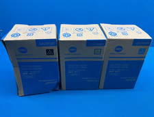Lot of 3 - Konica Minolta Black / Yellow / Cyan Toner Cartridges For Bizhub picture