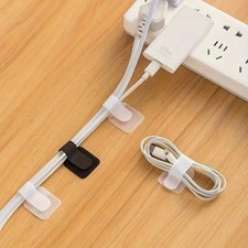 10Pcs Reusable Ties Fastening Wire Cable Organizer Cord Holder Self Adhesive picture