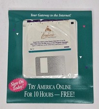 AOL America Online For Windows Version 1.1 NEW Sealed Mailer 3.5” Floppy Disk  picture