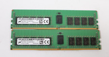 LOT 2x 16GB (32GB) Micron MTA18ASF2G72PZ-2G3B1IK 16GB PC4-2400T ECC Server RAM picture