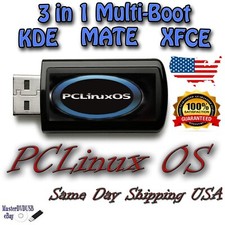 PC Linux OS 3-in-1 Boot USB - KDE, MATE, XFCE - 2023 Edition - Same Day Shipping picture