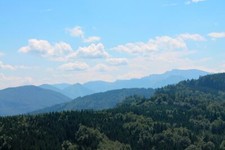 Landscape photography austria forest outdoors clouds Custom Gaming Mat Desk picture