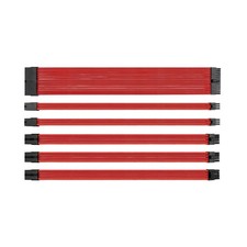Sleeved PSU Extension Cable Kit 24Pin ATX 8Pin EPS 6+8Pin PCIe Red picture