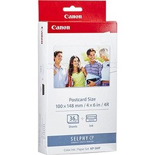 CANON® KP-36IP TRI-COLOR INK CARTRIDGE AND PHOTO PAPER KIT, 7737A001 - BLACK picture