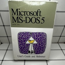 Vintage 1991 Microsoft MS-DOS 5 User Guide / Reference & Ops. System Floppy Disk picture