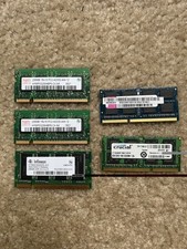 Laptop RAM Memory Lot Of 5, Crucial 8GB DDR3, Kingston, Hynix 256MB, Infineon picture
