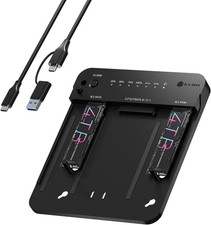M.2 Nvme & SATA SSD/HDD Docking Station,  USB-C 10 Gbps Dual Bay Hard Drive Clon picture