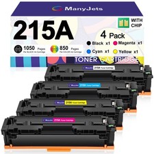 ManyJets 215A Toner Cartridges 4 Pack Chip Compatible HP 215A Toner Cartridges picture