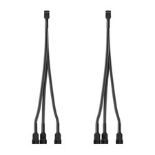 3 Way PWM Fan Splitter Cable, 2 Pcs 4 Pin PWM Fan Splitter, 1 to 3 Converter,... picture
