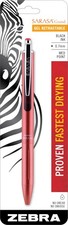 Zebra Pen SARASA Grand Retractable Gel 0.7mm Black Ink Rose Gold 45311 Solid picture