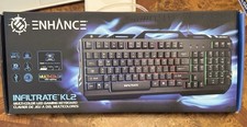 Enhance Infiltrate KL2 Gaming Keyboard - Backlit LED Ultra Thin Slim QWERTY New picture