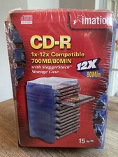 Imation CD-R 15 Blank With Case Stagger Stack Storage Case Rack picture
