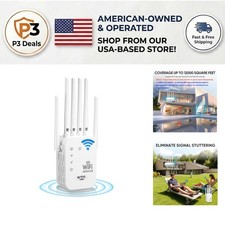 2026 Upgraded WiFi Extender - 6 Directional Antennas, 12800 Ft Coverage picture