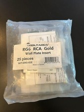 Tributaries Wall Plate Insert RG6 RCA Gold, 25-pack, FREE ECONOMY SHIPPING picture