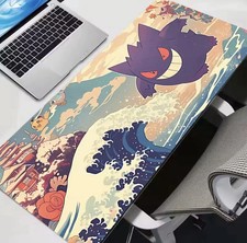 Gengar Pokemon Japan Wave Mouse Pad TCG Mimikyu Desk Mat Accessories picture