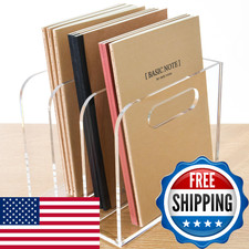 AIMOLLY Clear Acrylic Organizers - 3 Vertical Compartments Acrylic Folder Organi picture