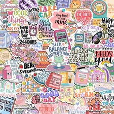 300 PCS Mental Health Stickers, Vinyl Therapy Stickers for Mixed Color picture