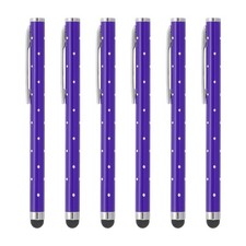 6Pcs Bling Crystal Stylus Pens for Touch Screens Purple] picture