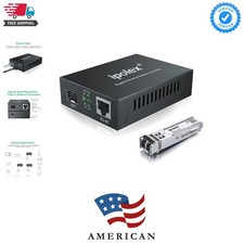 Gigabit Multi-Mode LC Fiber to Ethernet Media Converter with SFP SX Module, 1... picture