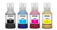 GENUINE OEM Epson Dye-Sub Bundle – 4 x CMYK Inks / 2 x 100-Sheet Transfer Paper picture