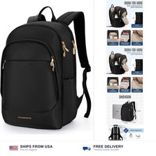 LIGHT FLIGHT Travel Backpack for Women, 15.6 Inch, Black | Laptop Backpack, U... picture
