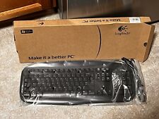 Logitech Deluxe 968012-0403 Wired Black Full Keyboard With Number Pad NEW IN BOX picture