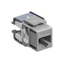 Leviton 6110G-RG6 Extreme Cat 6A Quickport Jack Channel-Rated Gray picture