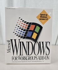 NEW Old Stock Windows 3.1 For Workgroups Add-On On 3.5